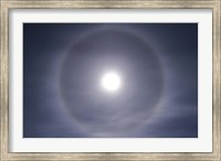 Halo around full moon taken near Gleichen, Alberta, Canada Fine Art Print