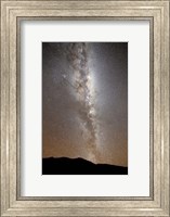 The Milky Way in vertical position rising from the horizon Fine Art Print