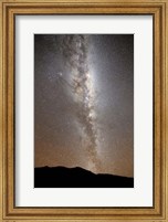 The Milky Way in vertical position rising from the horizon Fine Art Print
