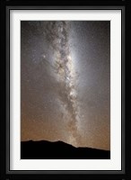 The Milky Way in vertical position rising from the horizon Fine Art Print