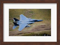 F-15E Strike Eagle low flying over North Wales Fine Art Print