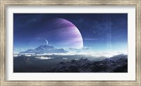 Massive Lei Gong rises in the distance over the Tratung Mountains Fine Art Print