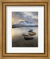Novatinden Mountain and Skoddeberg Lake in Troms County, Norway Fine Art Print
