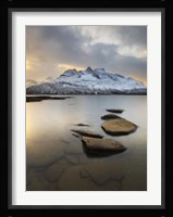 Novatinden Mountain and Skoddeberg Lake in Troms County, Norway Fine Art Print