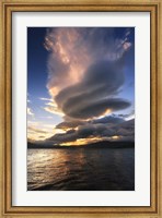 A massive stacked lenticular cloud over Tjedsundet in Troms County, Norway Fine Art Print