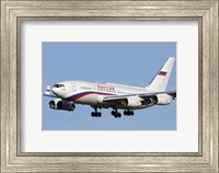 An Ilyushin Il-96 airliner prepares for landing Fine Art Print