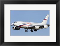 An Ilyushin Il-96 airliner prepares for landing Fine Art Print