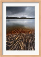 Geology lines in Sandvannet Lake, Nordland County, Norway Fine Art Print