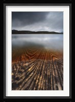 Geology lines in Sandvannet Lake, Nordland County, Norway Fine Art Print