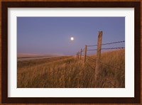 Harvest Moon down the road, Gleichen, Alberta, Canada Fine Art Print