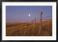 Harvest Moon down the road, Gleichen, Alberta, Canada Fine Art Print