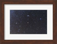 The Andromeda Galaxy and Triangulum Galaxy with star clusters Fine Art Print