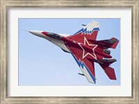 Top view of a Russian MiG-29OVT aerobatic aircraft Fine Art Print