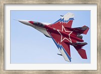 Top view of a Russian MiG-29OVT aerobatic aircraft Fine Art Print