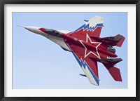 Top view of a Russian MiG-29OVT aerobatic aircraft Fine Art Print