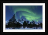 Aurora Borealis over Nova Mountain Wilderness, Troms, Norway Fine Art Print