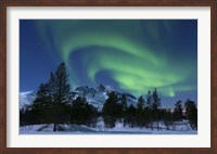 Aurora Borealis over Nova Mountain Wilderness, Troms, Norway Fine Art Print
