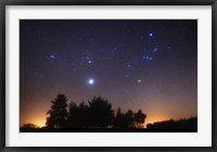 The Pleiades, Taurus and Orion with Jupiter over Doyle, Argentina Fine Art Print