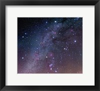 Winter sky panorama with various deep sky objects Fine Art Print