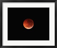 The totality phase of a lunar eclipse during the 2010 solstice Fine Art Print