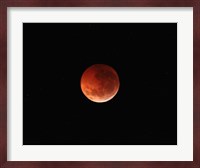 The totality phase of a lunar eclipse during the 2010 solstice Fine Art Print