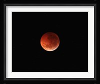 The totality phase of a lunar eclipse during the 2010 solstice Fine Art Print