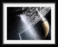 Geysers of Enceladus showing cryovolcanism near the South Pole of Enceladus Fine Art Print