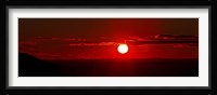 A panoramic image where clouds mimic solar prominences Fine Art Print