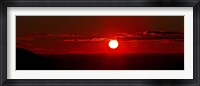 A panoramic image where clouds mimic solar prominences Fine Art Print