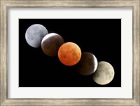 Digital composite of total lunar eclipse Fine Art Print