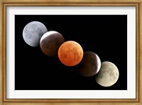Digital composite of total lunar eclipse Fine Art Print