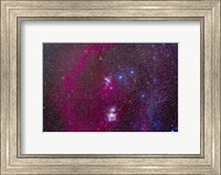 The Orion Nebula, Belt of Orion, Sword of Orion and nebulosity Fine Art Print
