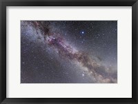 The Summer Triangle stars in the Milky Way through Cygnus, Lyra and Aquila Fine Art Print