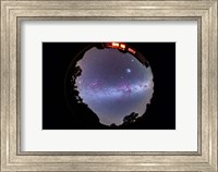 A fish-eye 360 degree image of the entire southern sky Fine Art Print