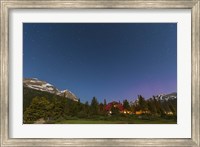 A moonlit nightscape taken in Banff National Park, Alberta Canada Fine Art Print