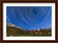 Circumpolar star trails over Banff National Park, Alberta, Canada Fine Art Print