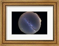 Fish-eye lens view of sky with Milky Way Fine Art Print