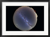 Fish-eye lens view of sky with Milky Way Fine Art Print
