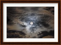 Full moon in clouds Fine Art Print
