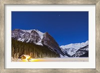 Lake Louise on a clear night in Banff National Park, Alberta, Canada Fine Art Print
