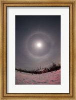 Lunar halo taken near Gleichen, Alberta, Canada Fine Art Print