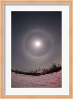 Lunar halo taken near Gleichen, Alberta, Canada Fine Art Print