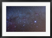 The constellation of Canis Major with nearby deep sky objects Fine Art Print