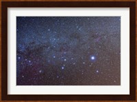 The constellation of Canis Major with nearby deep sky objects Fine Art Print