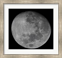 The waxing gibbous moon in a high resolution mosaic Fine Art Print