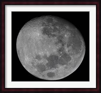 The waxing gibbous moon in a high resolution mosaic Fine Art Print