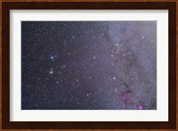 Widefield view of the Gemini constellation with nearby deep sky objects Fine Art Print