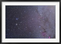 Widefield view of the Gemini constellation with nearby deep sky objects Fine Art Print