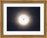 A bright halo around the full moon Fine Art Print