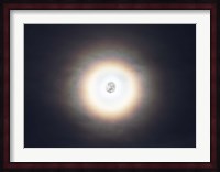 A bright halo around the full moon Fine Art Print